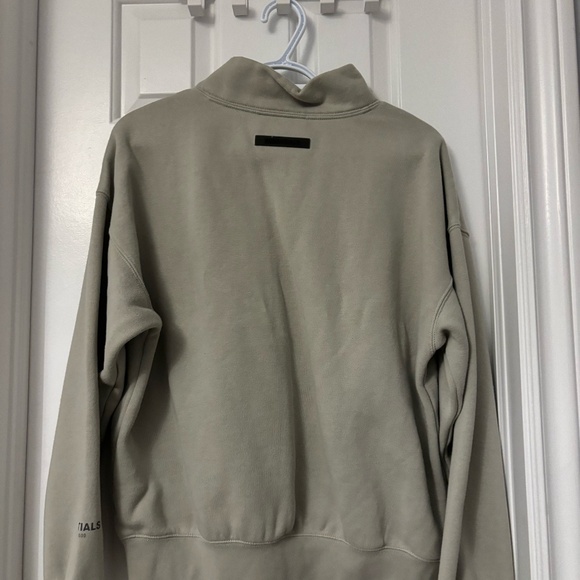 Essentials fear of god green ish grey fleece lined pullover - Picture 2 of 4